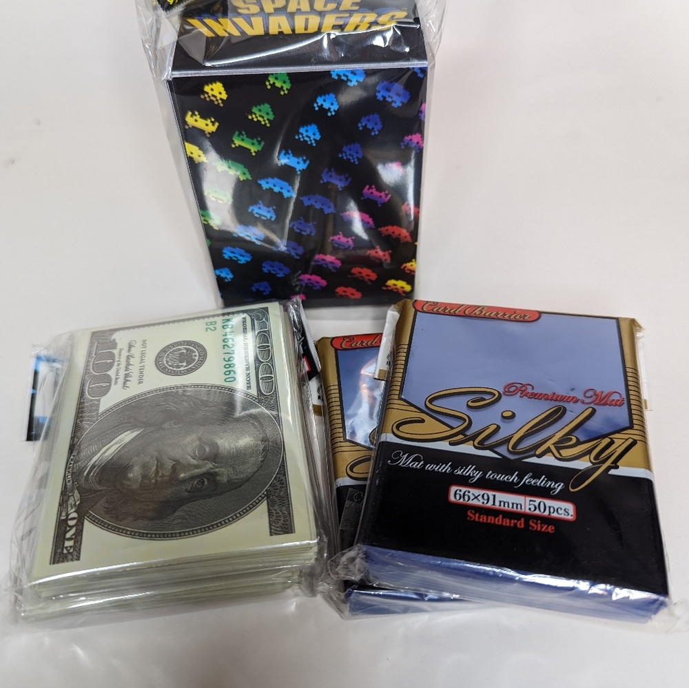 KMC Sleeves, $100 Sleeves, Space Invaders Deck Box